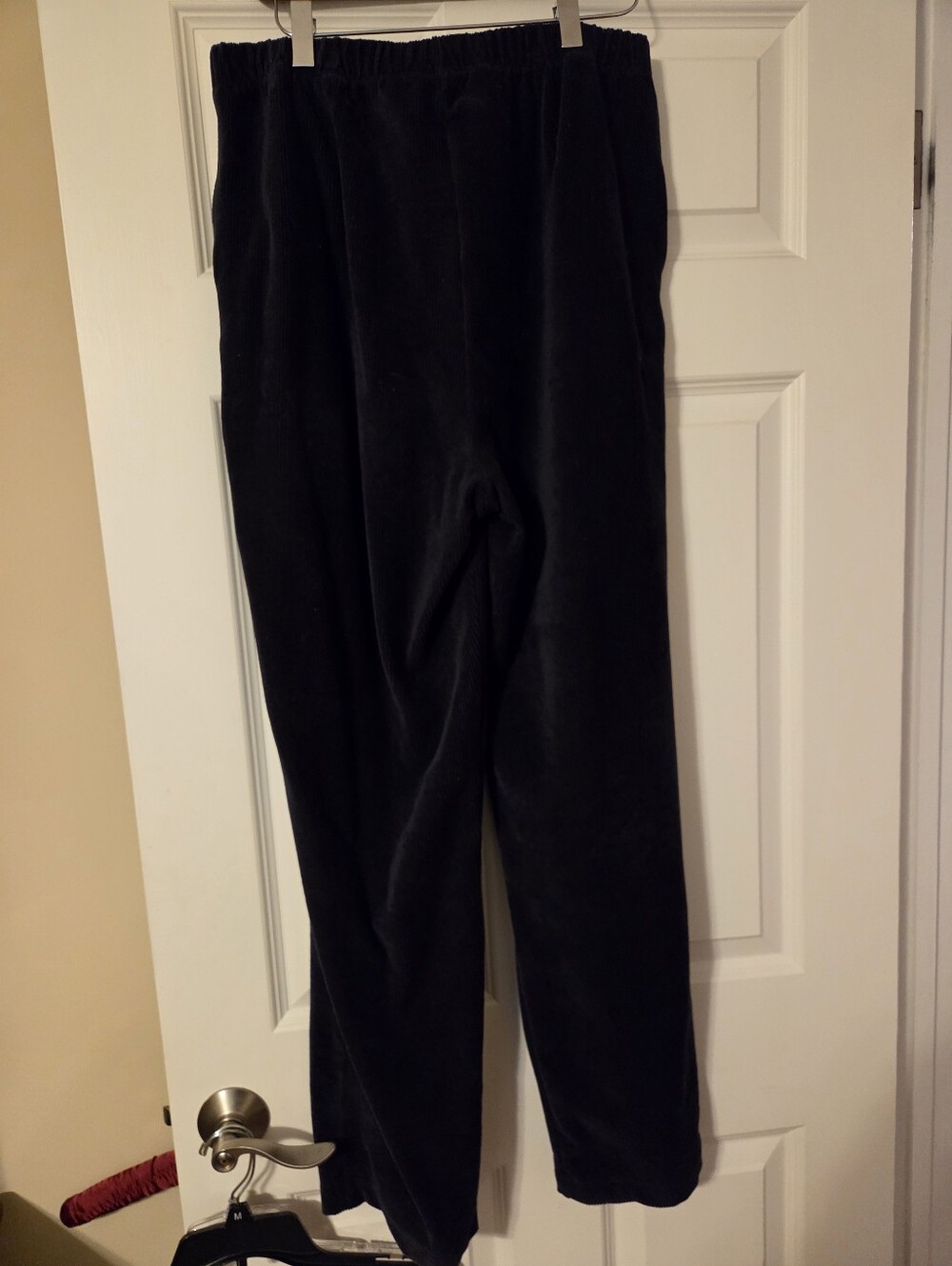 Lands End Navy Corduroy Leggings Medium NWOT